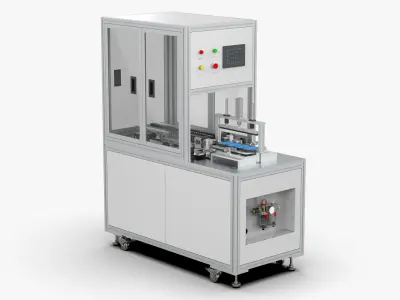 Automatic Polymer Battery Cutting Folding and Ironing Machine 3D model