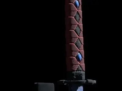 Katana samurai sword Free 3D model 5