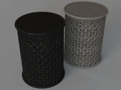 Pacey Archive Side Table Antique 3D model