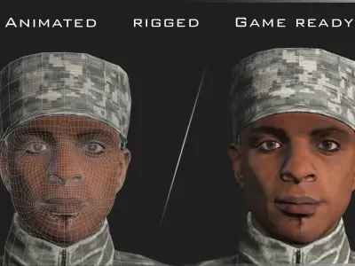 Military Character - Jason  Low-poly 3D model