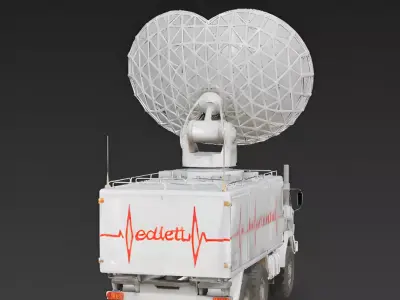 Love Scanner Radar Truck 3D Model Low-poly 3D model