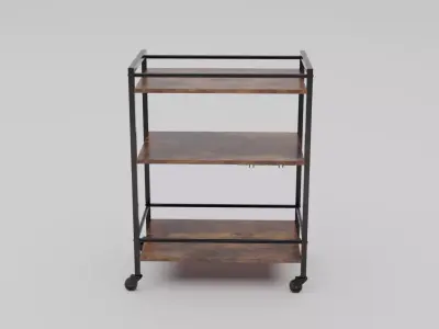 Trolley Storage Rack Low-poly 3D model purchase