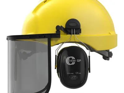 Safety Helmet 2 Yellow 3D model