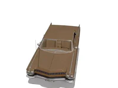 1960s Cadillac Sedan DeVille Classic American Luxury Sedan 3D model