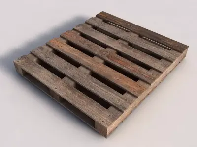 Low Poly  UV Mapped Pallet Low-poly 3D model