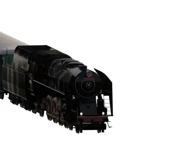 Mixed use steam train 3D model