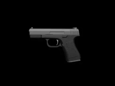 Pistol Game Ready ORM Low-poly 3D model