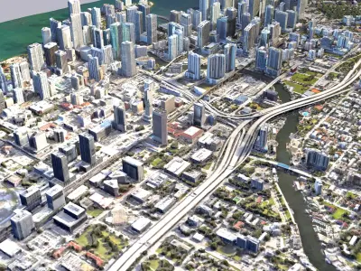 Buildings City building industrial commercial housing highrise 3D model