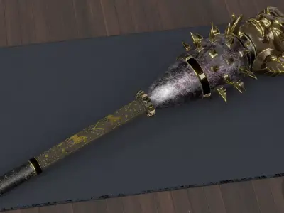 Mace Ram001  Premium 3D Weapon Asset by AZAR3DStudio Low-poly 3D model