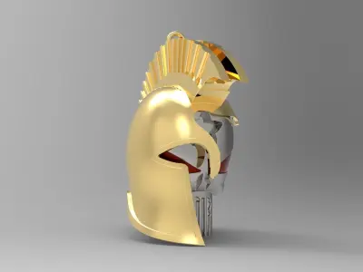 Spartan Helmet Punisher Skull 3D model