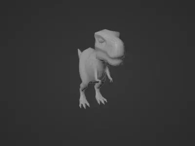 Stylized T-Rex Dinosaur 3D Model Low-poly 3D model