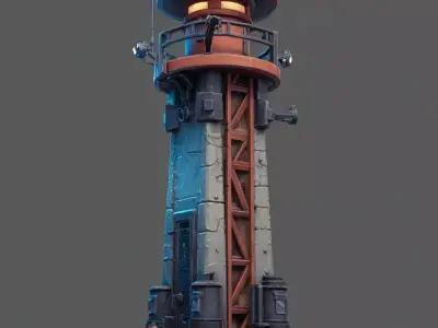 FREE Sci-Fi Signal Tower Free 3D model