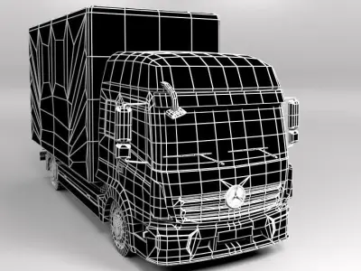 MERCEDES ATEGO 2015 LOWPOLY Low-poly 3D model