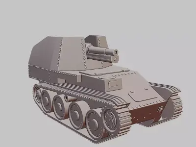 Grille Ausf M vehicle 3D Printable Model 3D print model