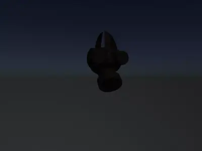 Gas mask rusted Low-poly 3D model