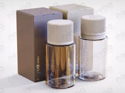 Cosmetic bottle-jar - Bodo series - CR-01 and CR-02 - 10 ml 3D Model Pack