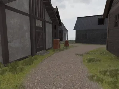 Coastal Village Overview 3D model