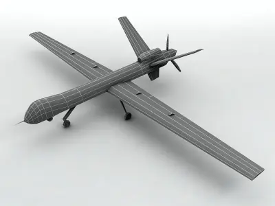 Predator B UAV Unmanned Aircraft Low-poly 3D model