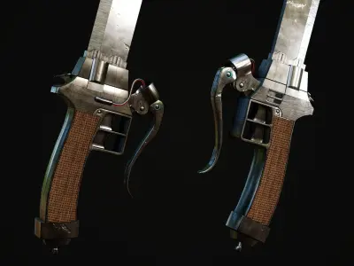 sword from the attack on titan Low-poly 3D model