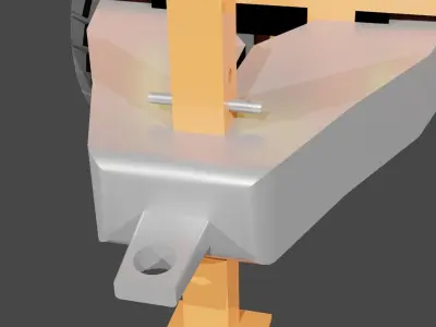 Heavy Loader Trolley - Low Poly Industrial Game Asset Low-poly 3D model