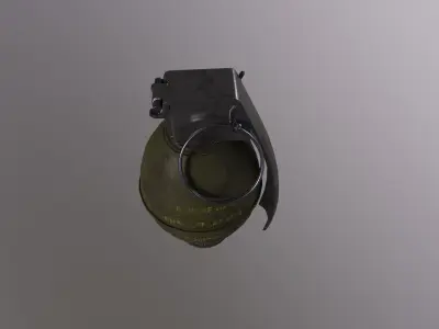 Grenade M-26 with PBR material  Low poly  Game ready Low-poly 3D model