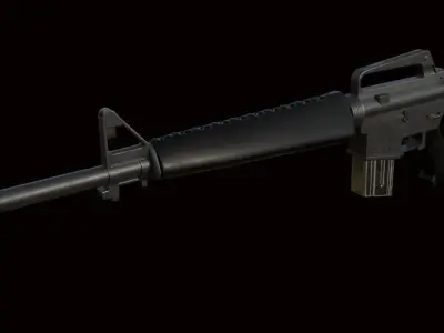 M16A1 Rifle Low-poly 3D model buy
