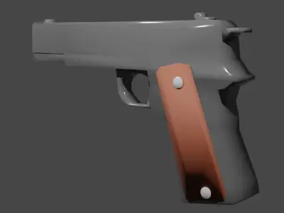 Simple Pistol 3D model