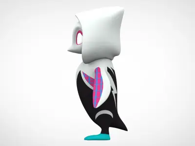 Spider-Guin Low-poly 3D model