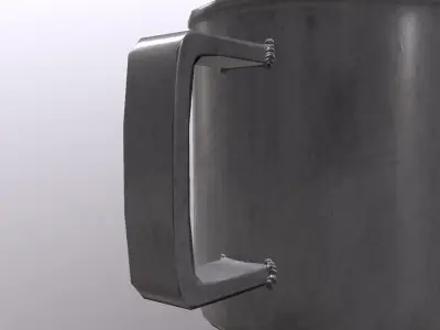 Steel cup Free low-poly 3D model