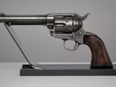 Colt Peacemaker Single Action Army Rigged Revolver Low-poly 3D model