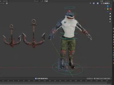Killer Shark Low poly Free low-poly 3D model