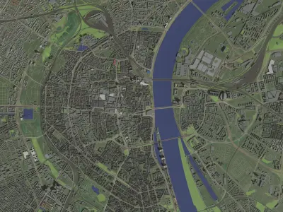 Cologne Germany - city and urban 3D model