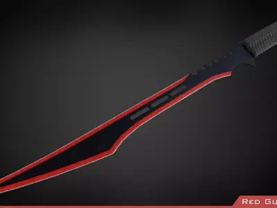 Red Guardian Blade 3D model