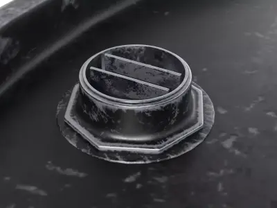 Steel Barrel - Black - Dirty 3D model