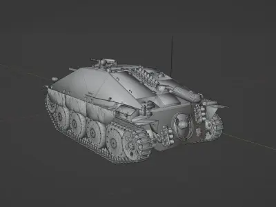 Hetzer Low-poly 3D model