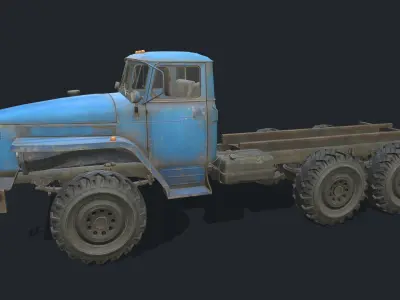Ural 4320 Low-poly 3D model