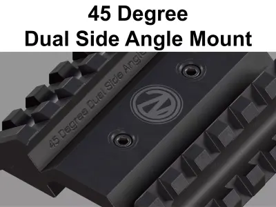 45 Degree Dual Side Angle Mount - LOW POLY Free low-poly 3D model