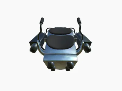 Jetpack G06 Chrome - SciFi Character Design Low-poly 3D model