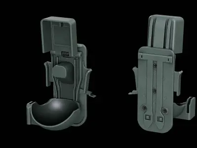M67 Grenade with ACS Trigger Pouch Low-poly 3D model