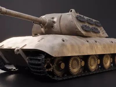 Panzer E100 - WW2 German Heavy Tank Low-poly 3D model