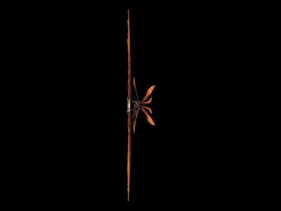 Vermilion Bow Low-poly 3D model