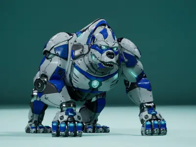 Sci-Fi Gorilla Low-poly 3D model