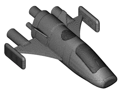 Cartoon Space Ship Toy 3D print model