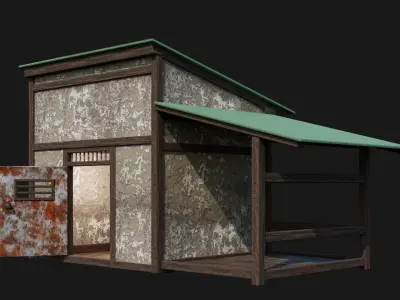 Medieval Houses 51- 4K Textures Game Ready Low-poly 3D model
