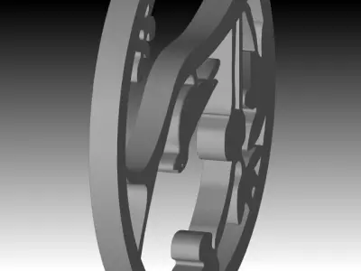 Wooden Key Fob Free 3D model