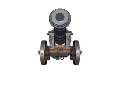 Old War Canon 3D Model 3D print model