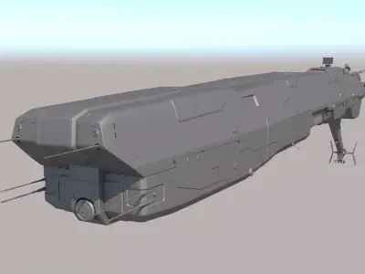 SpaceShip 3D model 9