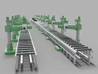 Desktop Rig Production Line 3D model