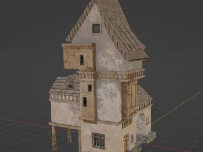 Medieval Structure Free low-poly 3D model
