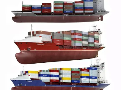  3 colors CARGO Feeder 3D Model Pack